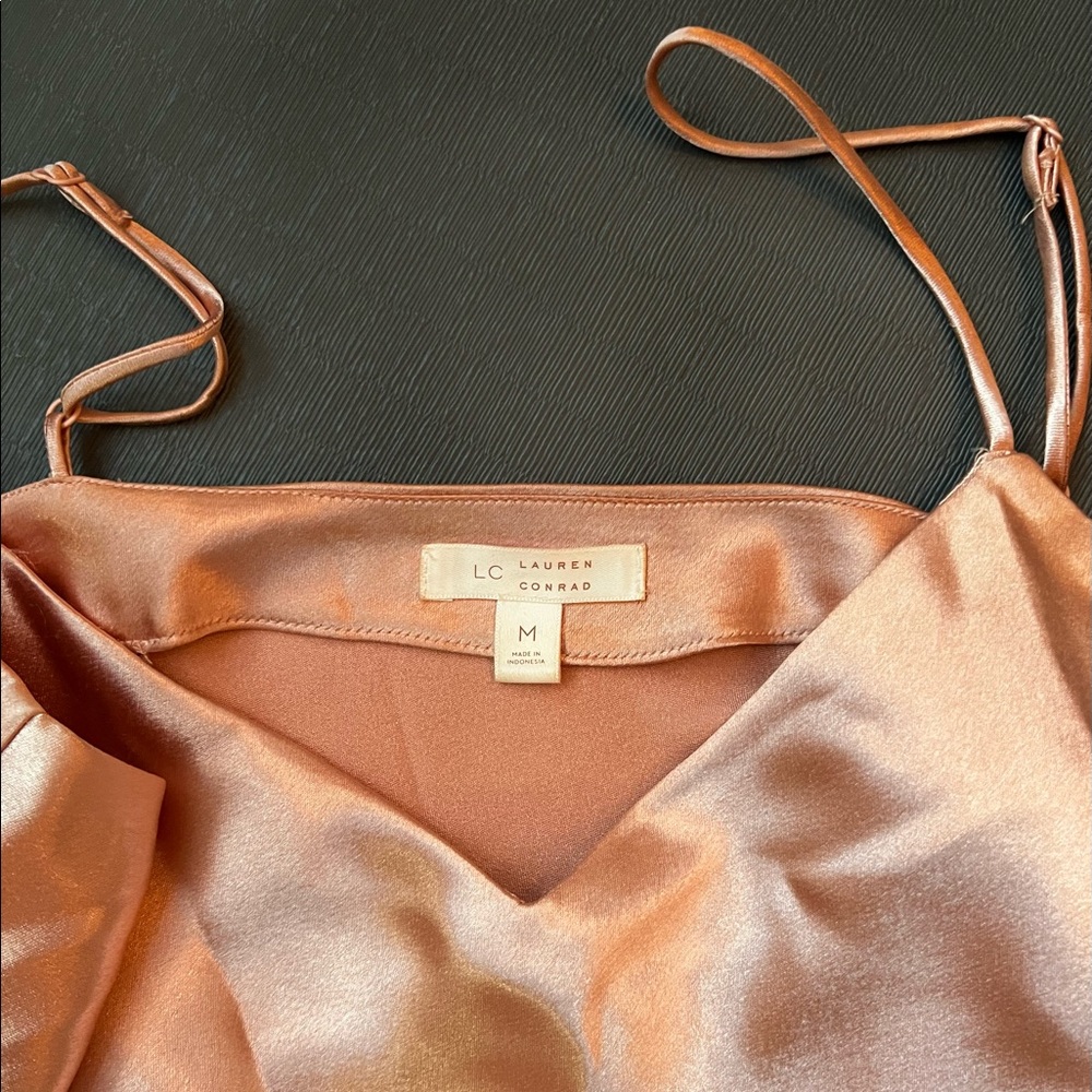 Lauren Conrad Millennial Pink Slip Dress M - Picture 6 of 7